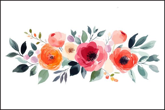 Beautiful Hand-Painted Watercolor Roses