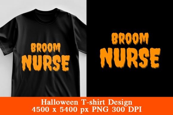 Broom Nurse Halloween T-shirt Design
