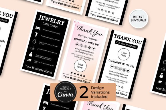 Customizable Jewelry Care Card Printable: A Small Business Essential