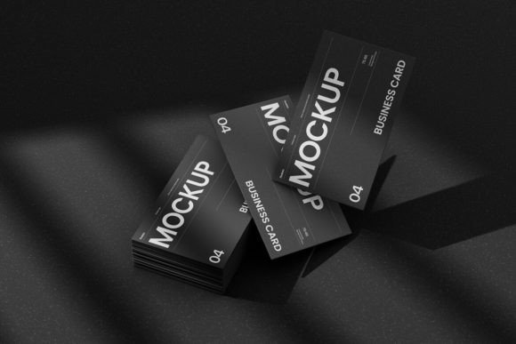 Dark Business Card Mockup: Elevate Your Brand Presentation