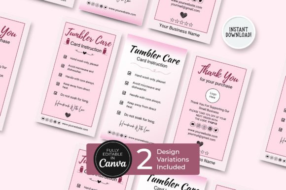 Editable Tumbler Care Card Instructions: A Simple Way to Boost Customer Satisfaction