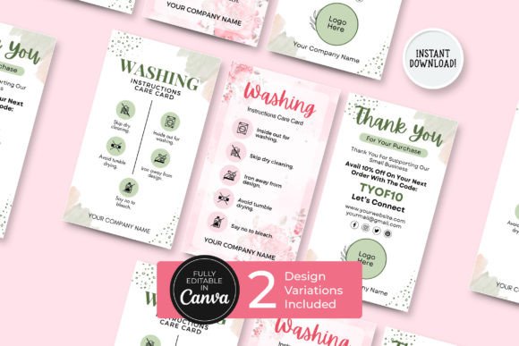 Editable Washing Instructions Care Card: A Must-Have for Modern Product Branding