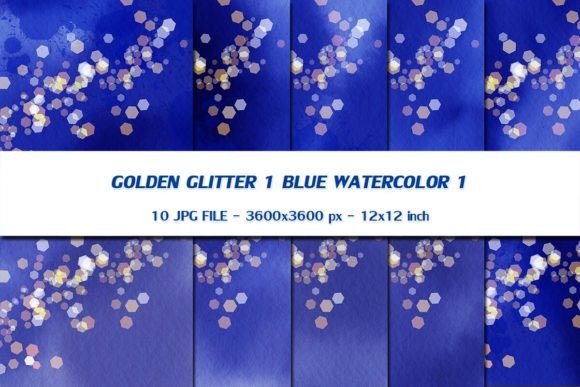 Golden Glitter 1 Blue Watercolor 1: A Versatile Digital Asset for Modern Creativity