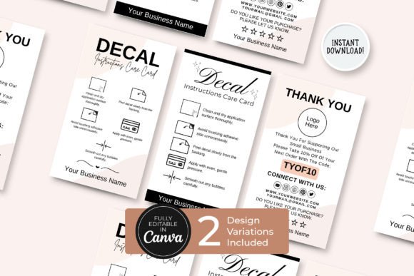 Minimalist Decal Instructions Care Card: A Simple Guide for Better Results
