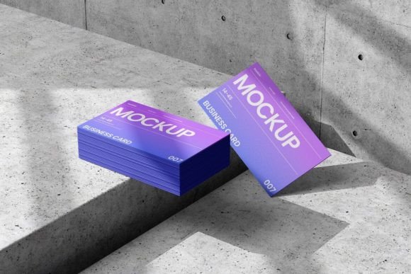 Modern Gradient Business Card Mockup: A Sleek Solution for Brand Presentation