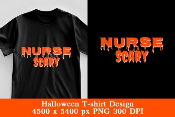 Nurse Scary Halloween T-shirt Design: A Spooktacular Choice for Your Print Projects