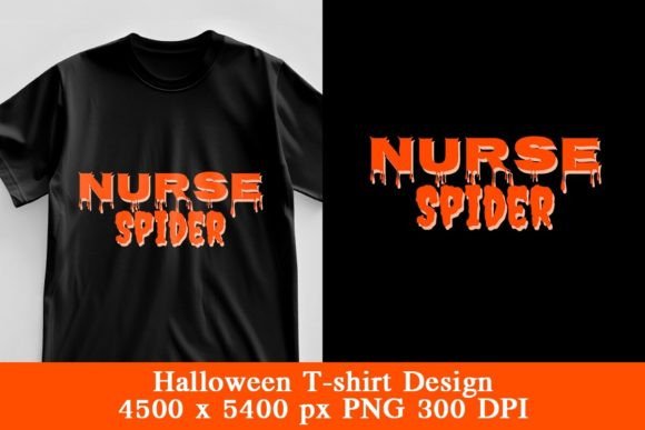 Nurse Spider Halloween T-shirt Design: A Spooky and Stylish Solution for Your Print Projects