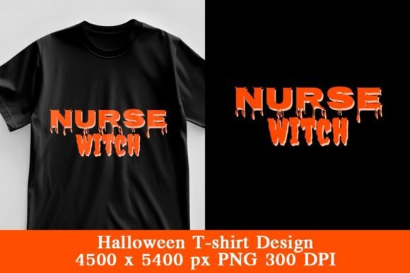 Nurse Witch Halloween T-shirt Design