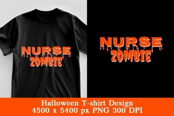 Nurse Zombie Halloween T-shirt Design