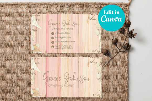 Pink Business Card Canva Template: A Modern Design for Your Brand