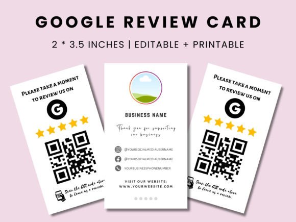 Small Business Canva Google Review Card