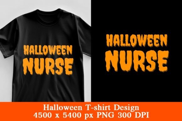Spooky and Stylish Halloween Nurse T-Shirt Design